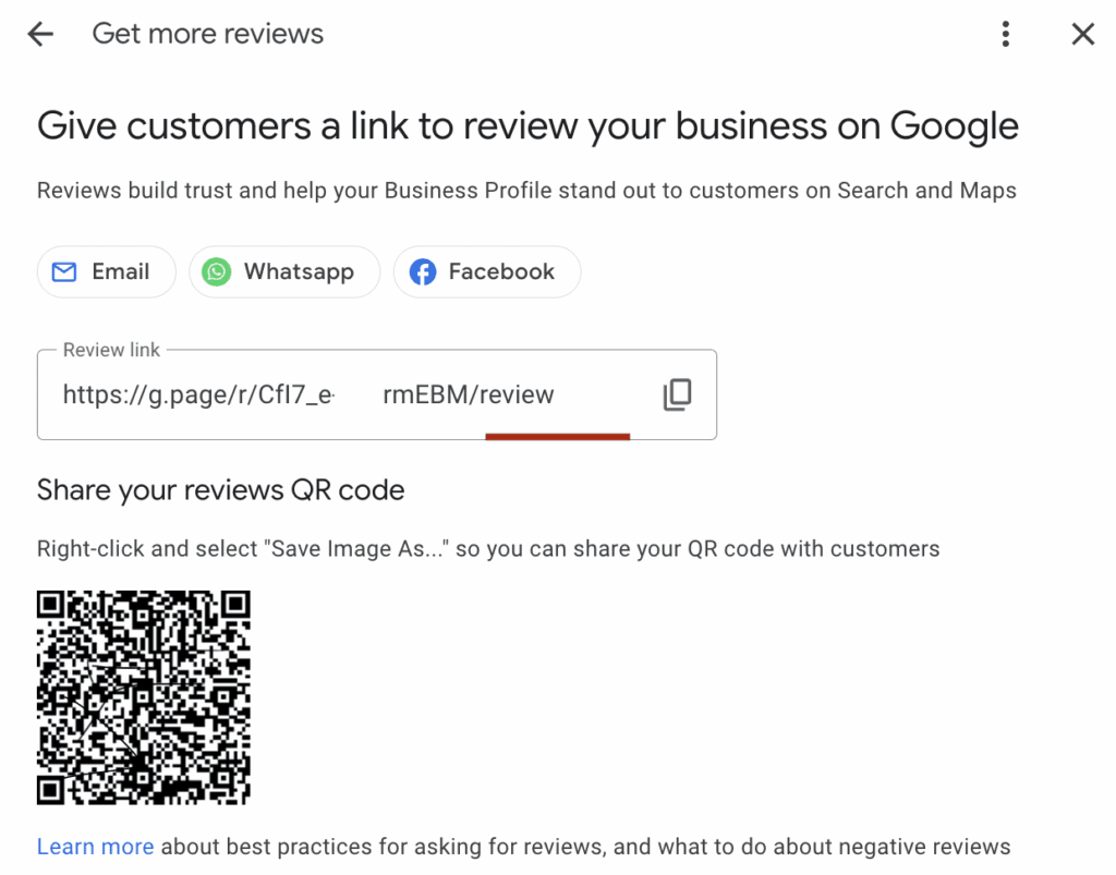 qr code for google review