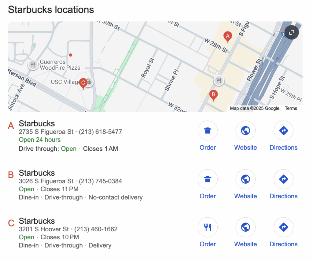 google rating local seo 