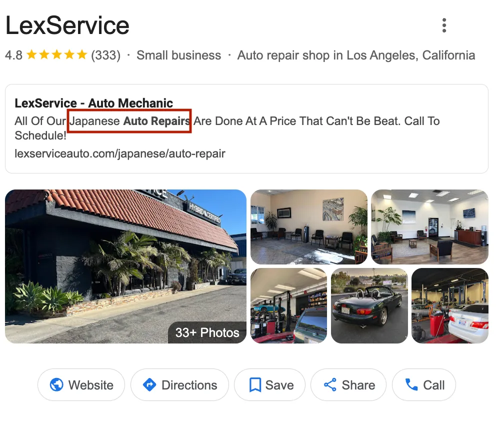 description seo keywords