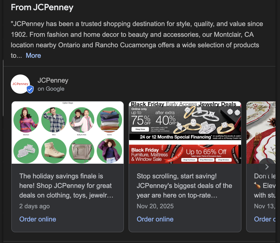 google business profile posts