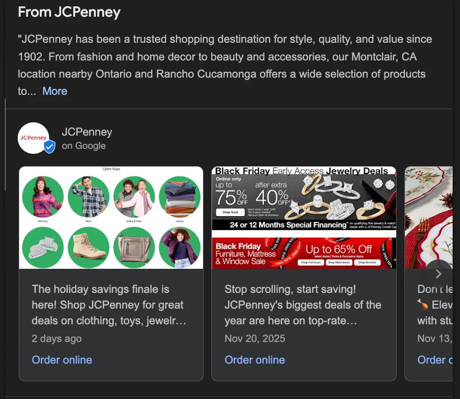 google business profile posts