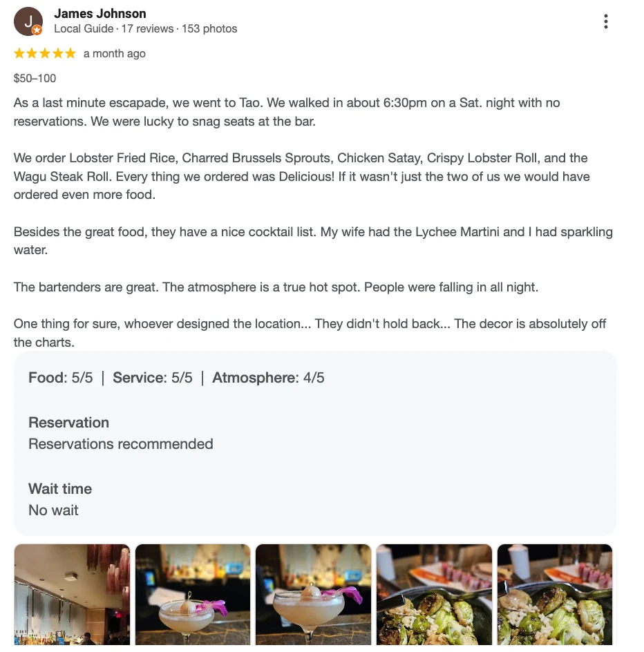 positive google reviews