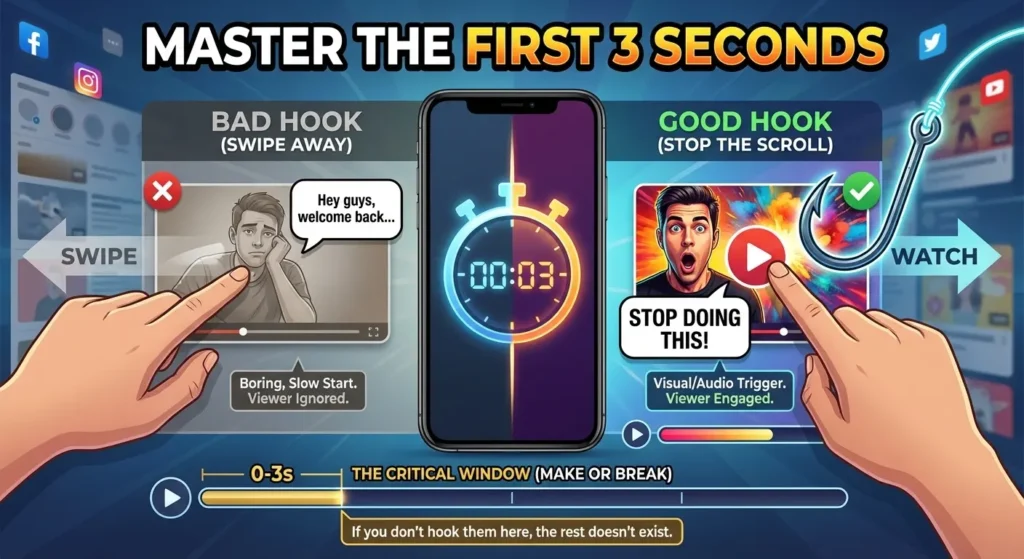 Master the First 3 Seconds (Short-Form Video)