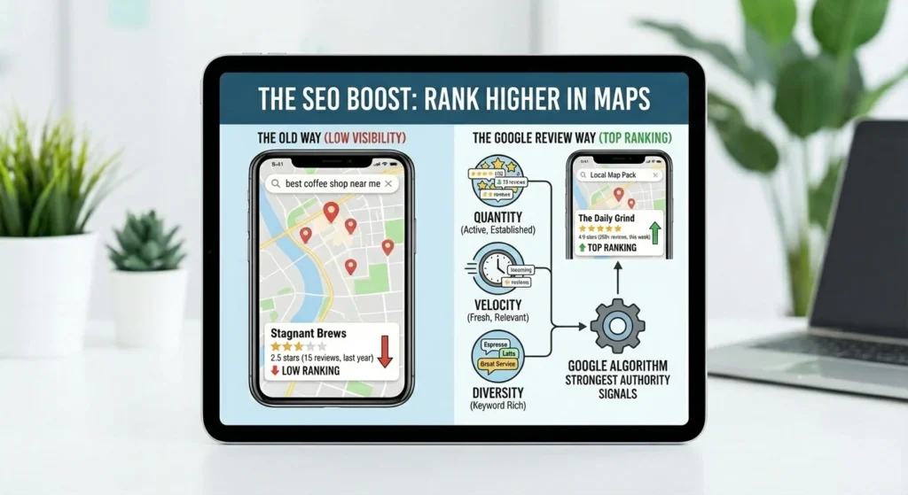 Benefit 1 The SEO Boost (Rank Higher in Maps)