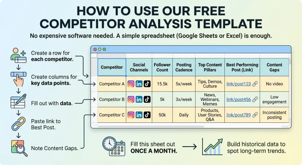 How to Use Our Free Competitor Analysis Template