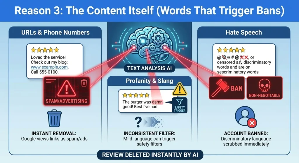 Reason 3 The Content Itself (Words That Trigger Bans)