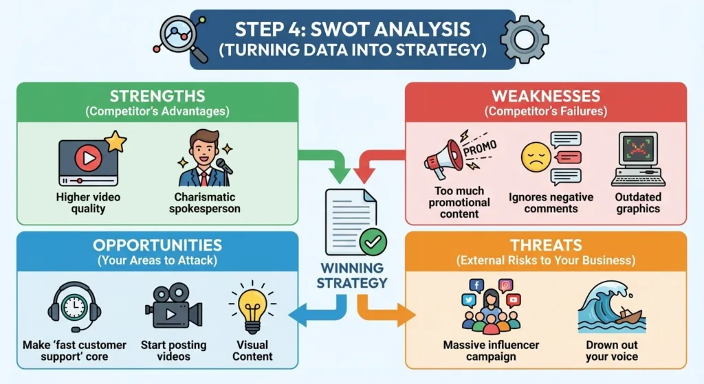 Step 4 SWOT Analysis (Turning Data into Strategy)