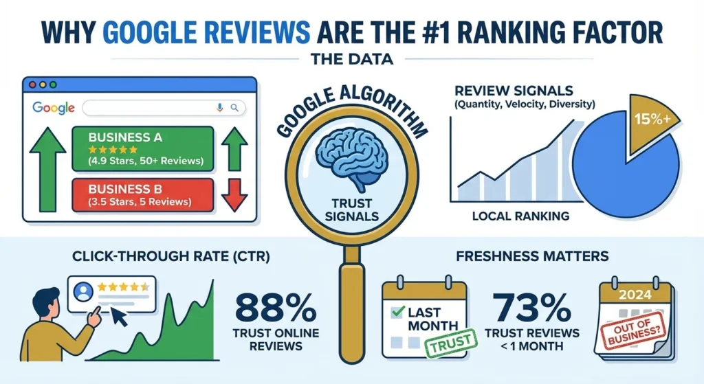 Why Google Reviews Are the #1 Ranking Factor (The Data)