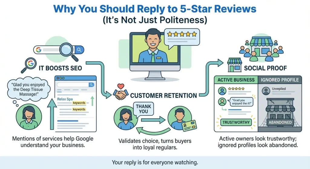 Why You Should Reply to 5-Star Reviews (It’s Not Just Politeness)
