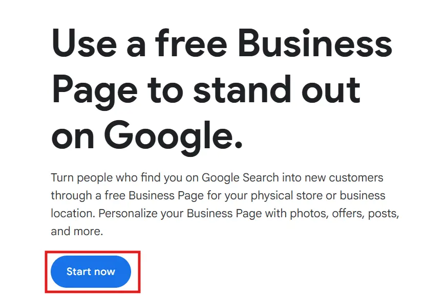 Visit the Google Business Profile Gateway