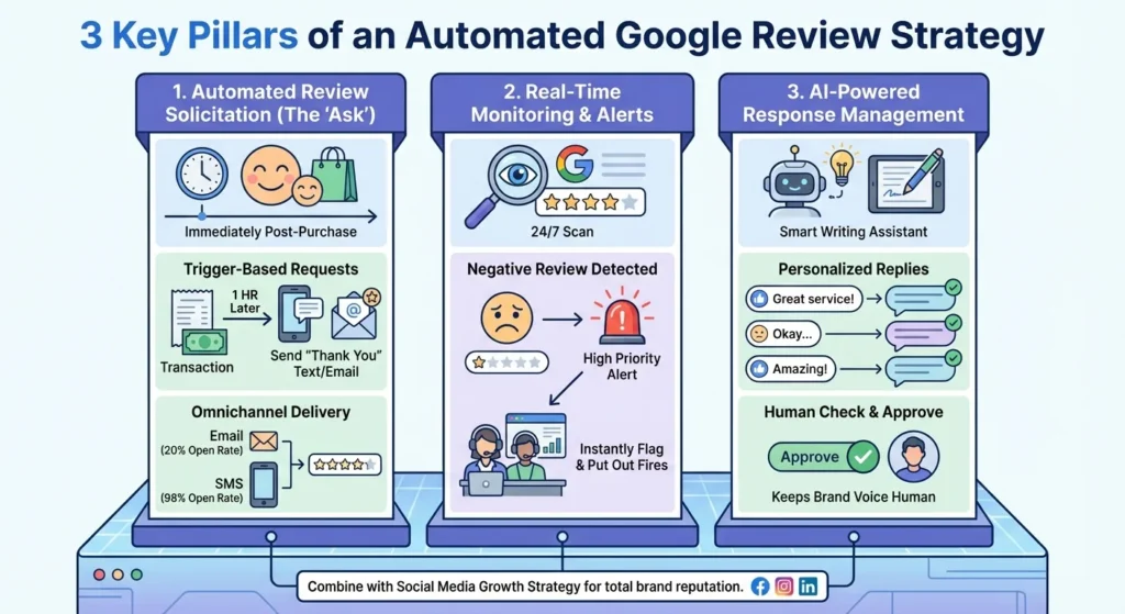 3 Key Pillars of an Automated Google Review Strategy