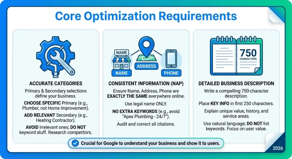 Core Optimization Requirements